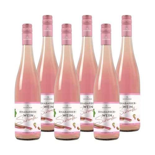 KATLENBURGER - Fruchtweinschorle Rhabarber | Natürlich-leichte und fruchtige Schorle aus Katlenburger Fruchtweinen. Leicht, spritzig und ideal für Sommerabende. Inhalt: 6x 0,75l mit 5% vol.