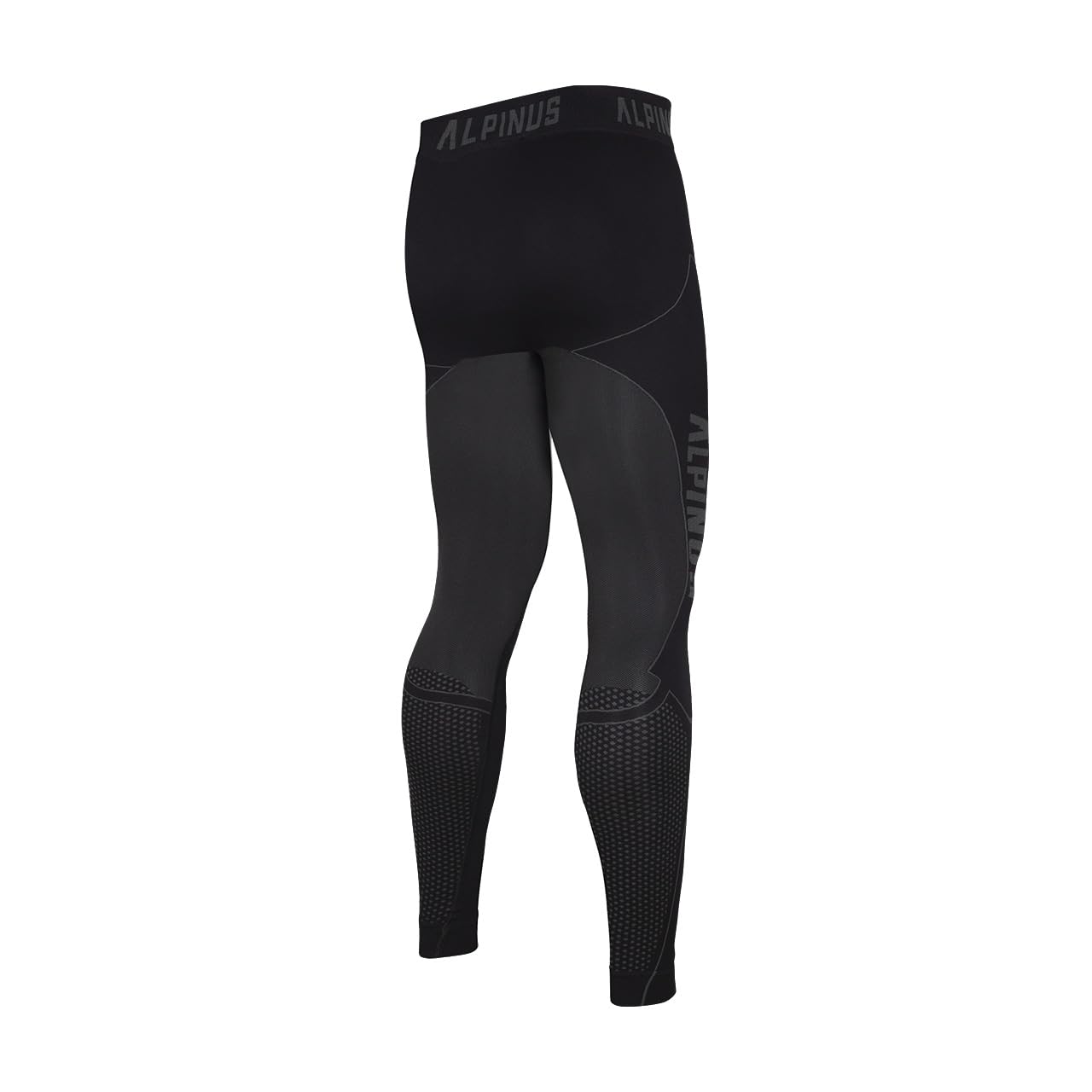 Alpinus Spodnie termoaktywne męskie Active Base Layer czarno-szare GT43194