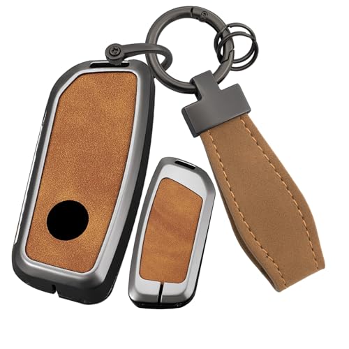 Ysbxitu Funda para llave de coche para BMW I7, funda de piel, idea de regalo para BMW 2024 X7 X1 U11 iX iX1 Tourer U06 X6 XM 7 I7 I4 I5 resistente a los arañazos funda protectora accesorios B marrón