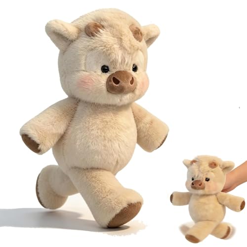 RuiDay Peluche Qui Court, Peluche Vache Qui Court Kawaii Doux 45cm, Panda Roux, Cochon, Panda, Mouton, 2026 New Running Cow Plushie, Cadeaux
