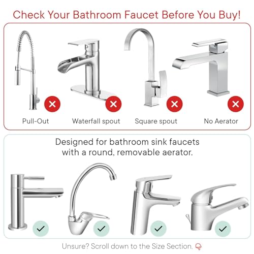 Image of Qure Skincare Bathroom Sink Filter Water Faucet for Skin, Reduces 99% Chlorine and Heavy Metals, Skin Hydration in 4 Weeks, Reduces Build-Up, Balances pH, Softer Skin & Hair - Black