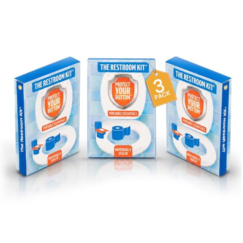 Image of The Restroom Kit, 3 Pack Portable Disposable Oversized Toilet Seat Cover