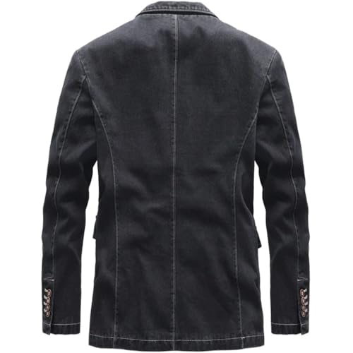 Men's Denim Blazers Oversized Male Outerwear Spring Autumn Streetwear Casual Suit Jacket2