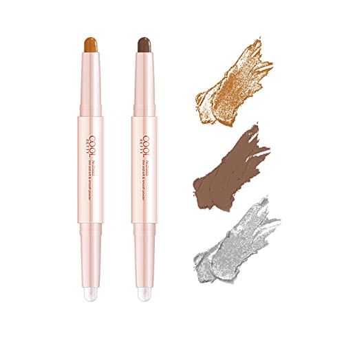 Lamuseland Cream Eyeshadow Stick, 2 Tone Glitter Gradient Shimmer Double Heads Eyeshadow Stick Pencil Crayon Set, Waterproof Long Lasting Eye Makeup Tool For Women Girls (22+33) #TOP24