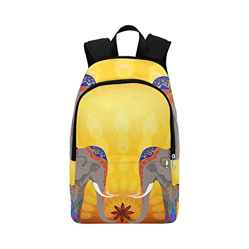 QYUESHANG Travel to Asia India Template Design Casual Daypack Travel Bag College School