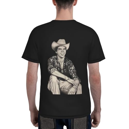 Chalino Music Sanchez Shirt Men's Soft Short-Sleeved Double-Sided Printed T-Shirt Round Neck Black3