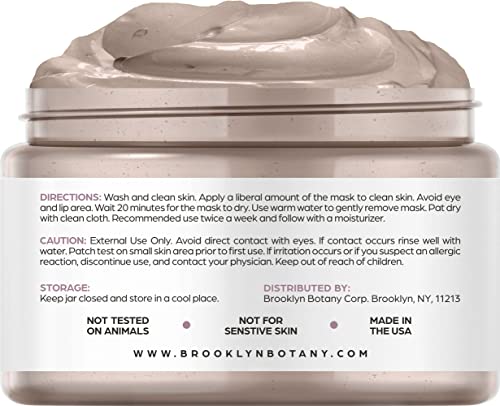 Brooklyn Botany Enzyme Face Mask 6 Oz – Deep Pore Cleanser Clay Mask With Bentonite And Kaolin Clay – Purifying And Hydrating Facial Cleanser And Acne Face Mask – For Normal And Oily Skin #TOP1