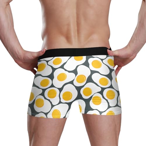 Men's Underwear Fried Eggs Boxer Briefs Soft Comfort Short Leg Trunks S-XXL 6