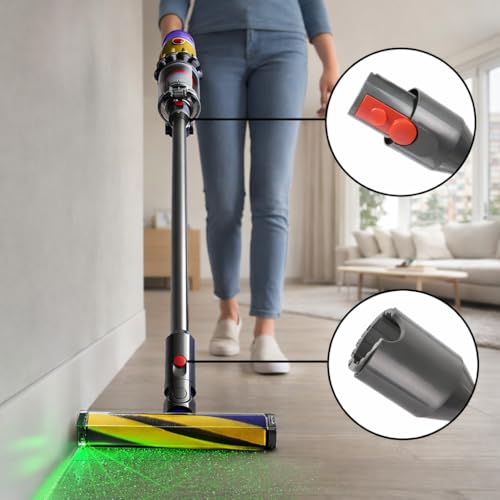 Verlängerungsrohr für Dyson V12 Detect Slim / V10 Digital Slim Stabstaubsauger, 74cm/29in Aluminium Teleskoprohr mit Schnellspanner, Rohr Zubehör für Dyson V12 V10 (Grau)