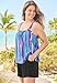 Swimsuits For All Swim 365 Women's Plus Size Tank Overlay Swim Romper - 16, Blue Mixed Butterfly