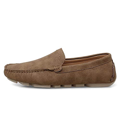 Loafers for Men Lightweight Solid Color Moccasins Genuine Leather Slip Resistant Anti-Slip Flat Heel Wedding Slip-on2