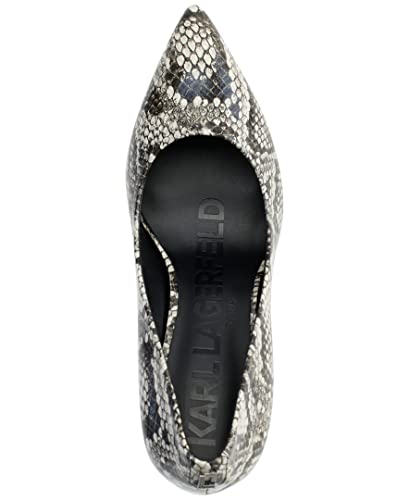 Image of Karl Lagerfeld Women's Royale Snake Textured Dress Pump