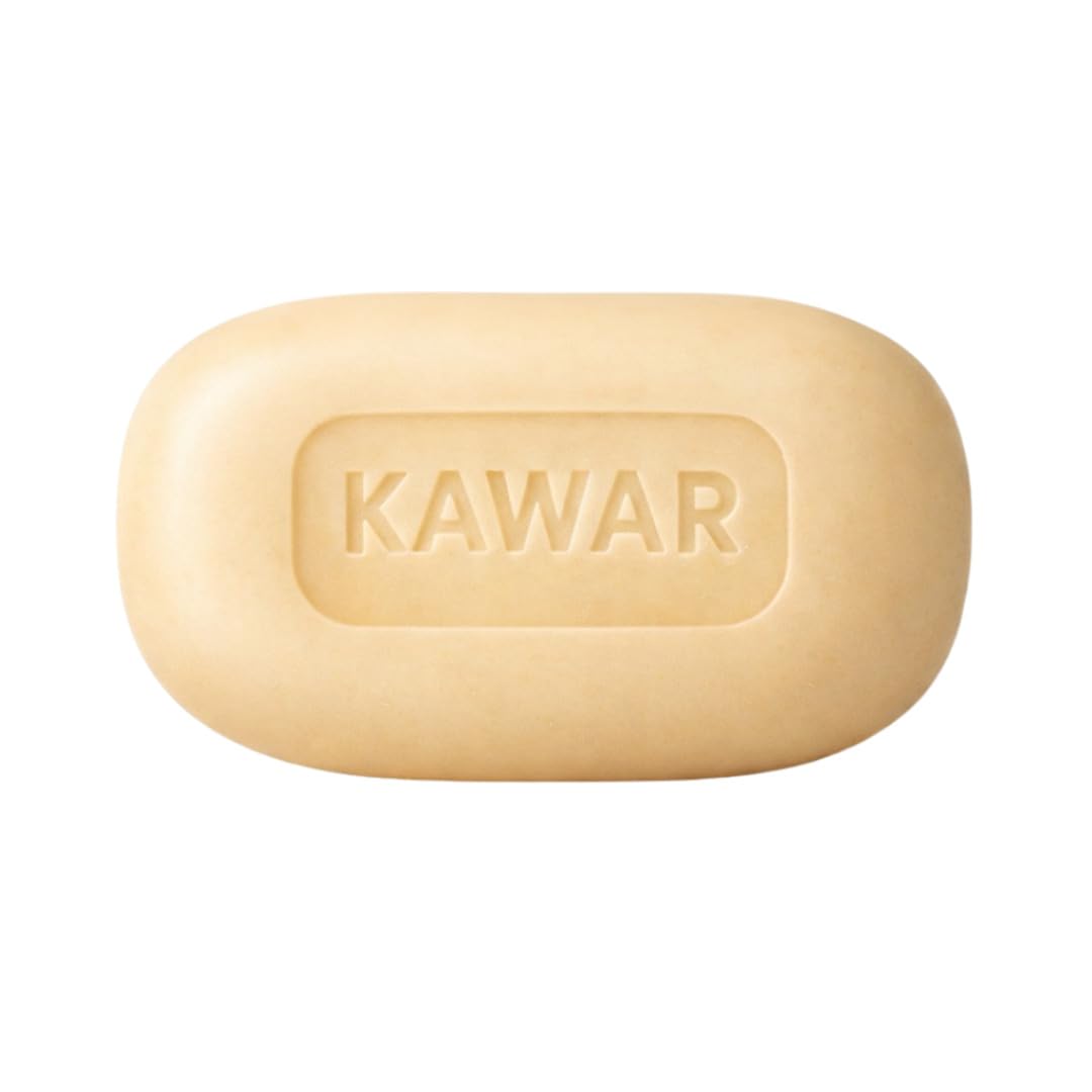 KAWAR Jabón de azufre del Mar Muerto con aceite de oliva, alivia afecciones de la piel como acné, psoriasis, eczema y puntos negros, para pieles grasas a normales, jabón vegano para hombre