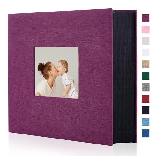 Miaikoe Photo Album 6x4 600 Pockets Slip in Large Capacity Album for Family Wedding Anniversary Linen Album Book Holds 600 Horizontal and Vertical 10x15cm Photos(600 Pockets