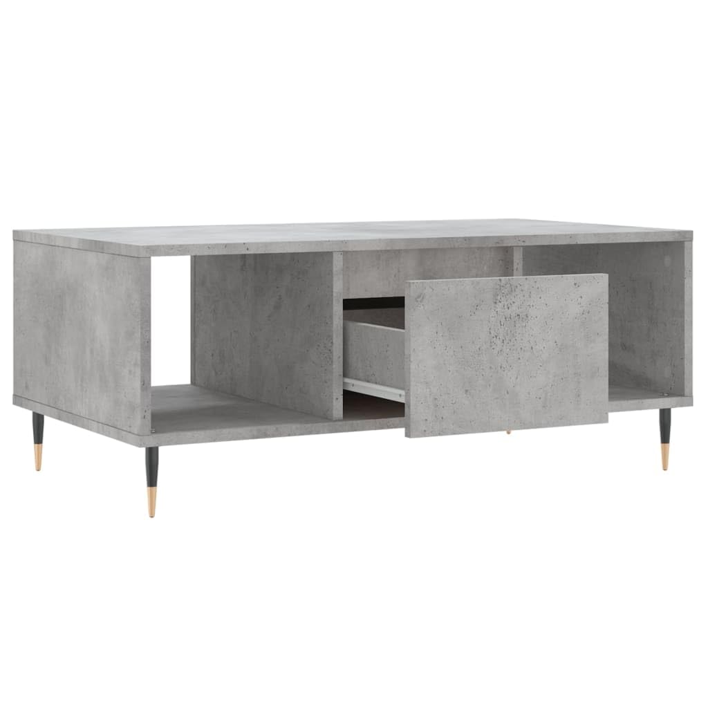 Homgoday Tavolino da caffè grigio cemento, 90 x 50 x 36,5 cm, in legno ingegnerizzato, tavolino da tè per soggiorno, sala d'accoglienza degli ospiti, camera da letto e ufficio mobili tipo 2