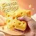 Cheese Squishy Stress Relief Original Sensory Food Squishy Stress Relief Fidget Toy Stress Balls for Adults (Yellow-1PC)