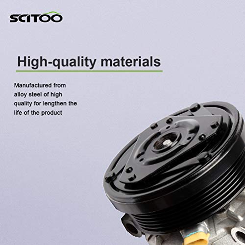 Image of SCITOO AC Compressor fit for Chevrolet for Astro 4.3L 1996-2005 | Fast Cooling, Ultra Low Noise (≤72 dB)Air Conditioner Compressor with Clutch, Easy Installation, 57949