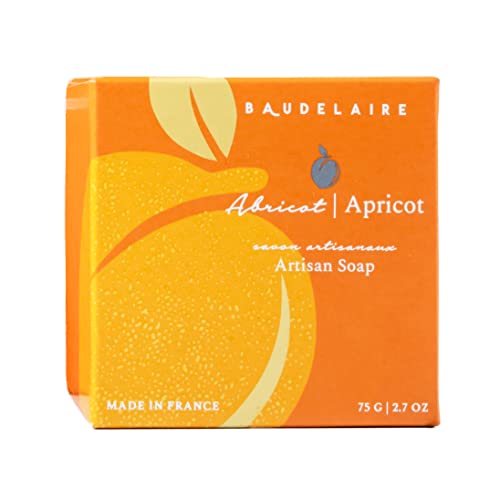 Provence Sante Luxury French Cleansing Bar - Moisturizing Shea Butter - Triple-milled Apricot Fragrance, (2 Bar Set) 2.7oz Gift Box