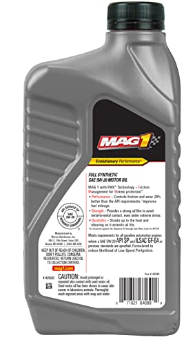 Aceite de motor sintético SAE 5W-20 Mag 1 1 Quart Pack de 6 miniatura 2