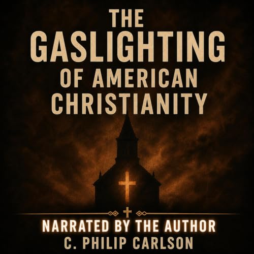Diseño de la portada del título The Gaslighting of American Christianity