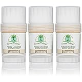Green Tidings All Natural Deodorant *Extra Strength, All Day Protection* Unscented 1oz (3 PACK- 25% OFF) (Vegan, Cruelty Free, Aluminum Free, Paraben Free, Non Toxic, Solid Lotion Bar Tube)