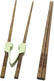 Chopstick Helper Training Chopstick Easy-to-Use Learning Chopsticks with 2 Pairs Wooden Chopstick for Beginner, Trainers or Learner