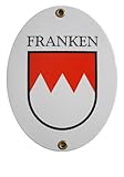 emailschilder alt antik  Franken Emaille Schild Franken 11,5 x 15 cm Emailschild Oval.