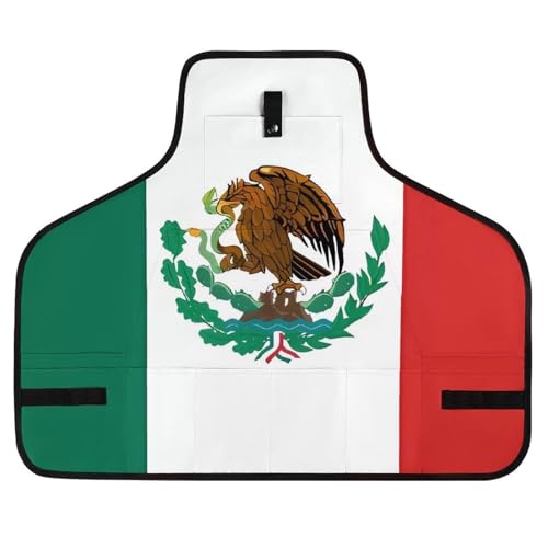 Delantal de trabajo con bandera de México y bolsillos miniatura 1