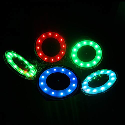 AERFA Luzes de aterramento solar – 4 luzes de LED solares para jardim ao ar livre, luzes de disco, i