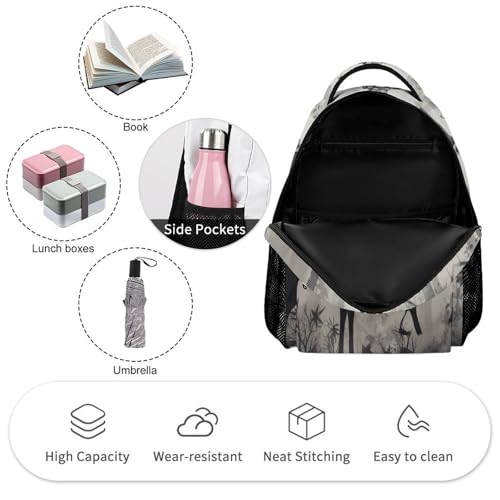 Hunting Silhouette of Deer Backpack for Men Women, Durable Small Backpack Casual Lightweight Daypack for Travel Bag3