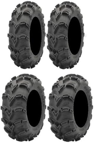 Full set of ITP Mud Lite XL 25x8-12 and 25x10-12 ATV Tires (4)