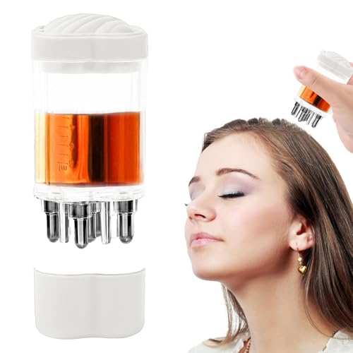 Cepillo aplicador para cuero cabelludo, peine de aceite para el cuero cabelludo, botella aplicadora de peine de raíz, dispensador rellenable para cepillos de aceite para el cabello, para adultos,