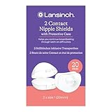 Lansinoh Stillhütchen 20 mm (Größe 1), 2 Stück inkl. Aufbewahrungsbox - angenehmes Tragegefühl - trotz Anlegeschwierigkeiten weiter stillen