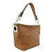Small Hobo Shoulder Bag with Snap Hook Hardware Camel