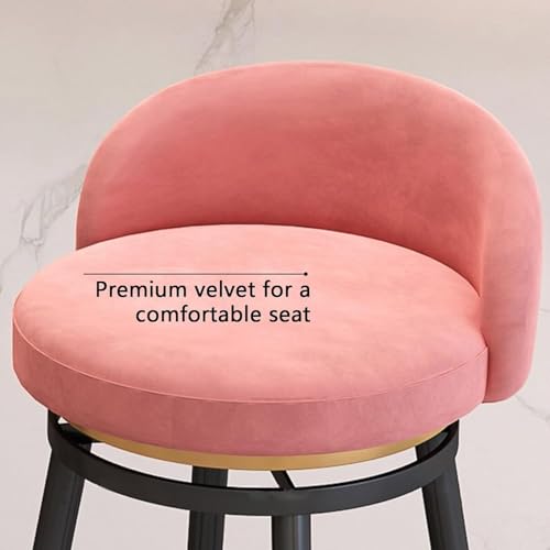 Tabouret de bar pour petit-déjeuner confortable avec dossier gris - 4