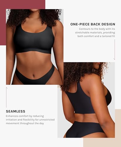 Cosmolle Womens Seamless Bra Comfort Everyday Bra Stretch Wirefree T-Shirt Bra With Support And Lift thumb #4
