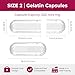 ATLEMISME Empty Gelatin Capsules Size 2 - Gelatin Capsules Empty (500 Count) Empty Capsules DIY Gelatin Capsule Filling - Gel Capsules Empty Caps with 2 Micro Lab Spoons for Capsule Filling