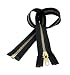 ZipperStop Wholesale Authorized Distributor YKK® 27" Medium Weight Jacket Zipper YKK #5 Brass ~ Separating ~ 580 Black (1 Zipper/pack)