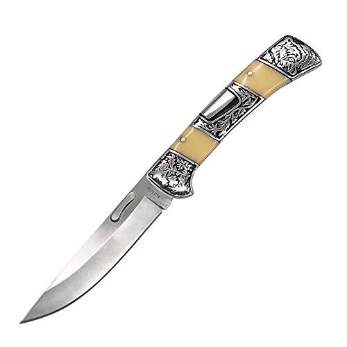 Classical Folding Pocket Knife with clipCollection Engraved Bolsters Tactical Survival Knife Elegent EDC