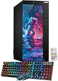 AXOII RGB Gaming PC Desktop Computer, Intel Core i7 Processor Upto 4.0GHz, GeForce GTX 1650 4GB, 16GB DDR4, 512GB NVMe SSD, Wi-Fi, Bluetooth, Windows 11 Pro (Renewed)
