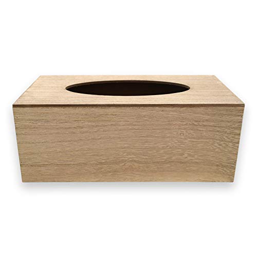Image of Sterling Vintage Tissue Paper Holder Box Storage Cover Case Facial Napkin Holder with Lock Mechanism - Rectangular MDF Wood Finish with 2 Bottle Room Freshener (Tissue Box No -13)