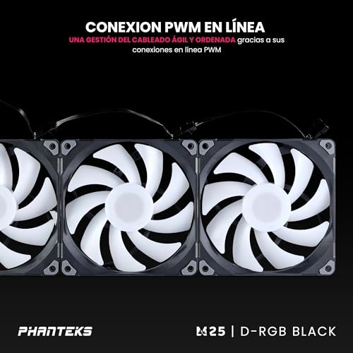 Phanteks M25 PWM D-RGB Fan 140 mm Black