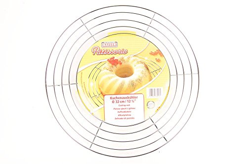 Original Kaiser Classic Abkühlgitter 32,5 cm, Tortenkühler, Kuchengitter Abkühlgitter für gleichmäßiges und schnelles Auskühlen, Kuchenrost, leichte Lösbarkeit, Silber Oder Grau