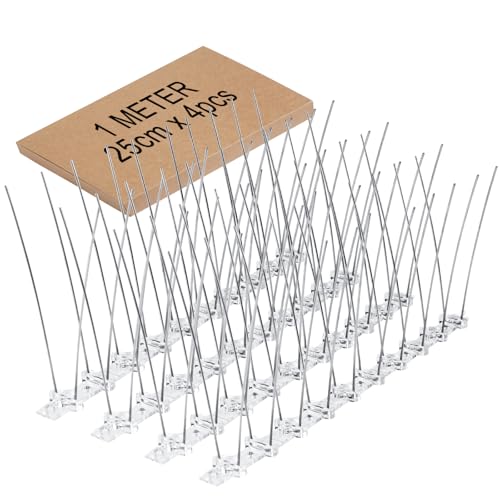 Dissuasori per piccioni 1 metro dissuasore anti piccioni dissuasori per gatti 4 pezzi per balconi, tetti, giardini e barriere private