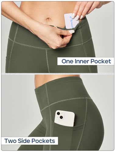 Image of Heathyoga Yoga Pants with Pockets Extra Soft Leggings with Pockets for Women Non See-Through High Waist Workout Leggings