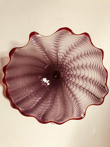 SHIJINGG Piatti decorativi in vetro di Murano fatti a mano Piatto decorativo in vetro decorativo per matrimonio fatto a mano per pareti