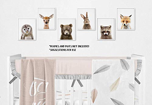 Ephany Baby Animal Posters And Prints Art - Rabbite Deer Fox Canvas Painting Nursery Pig Wall Art, Piglet Print Wall Art Nordic Picture Kids Room Decoration Ymx014 thumb #5