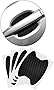 Pincuttee Car Door Handle Scratch Protector 4 Pack,Car Door Handle Protective Films Universal Fit,Door Handle Stickers and Decals Accessories (4 Pack, Black-2)