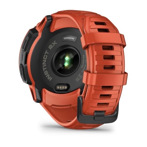 Image of Garmin Instinct 2X Solar, Large Rugged GPS Smartwatch, Built-in Sports Apps and Health Monitoring, Solar Charging and Ultratough Design Features, Flame Red