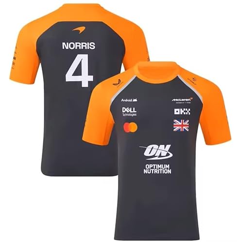 PRORACER Camiseta Hombres Replica Lando 4 Equipo F1 McLáren (FR/ES, Letras, XL, Regular, Regular)